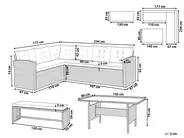Lounge Set mit Tisch 8-Sitzer VITERBO inkl. Kissen Polyrattan Grau_797581