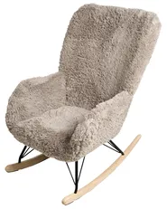Rocking Chair AKRA Faux Fur Taupe_1033123