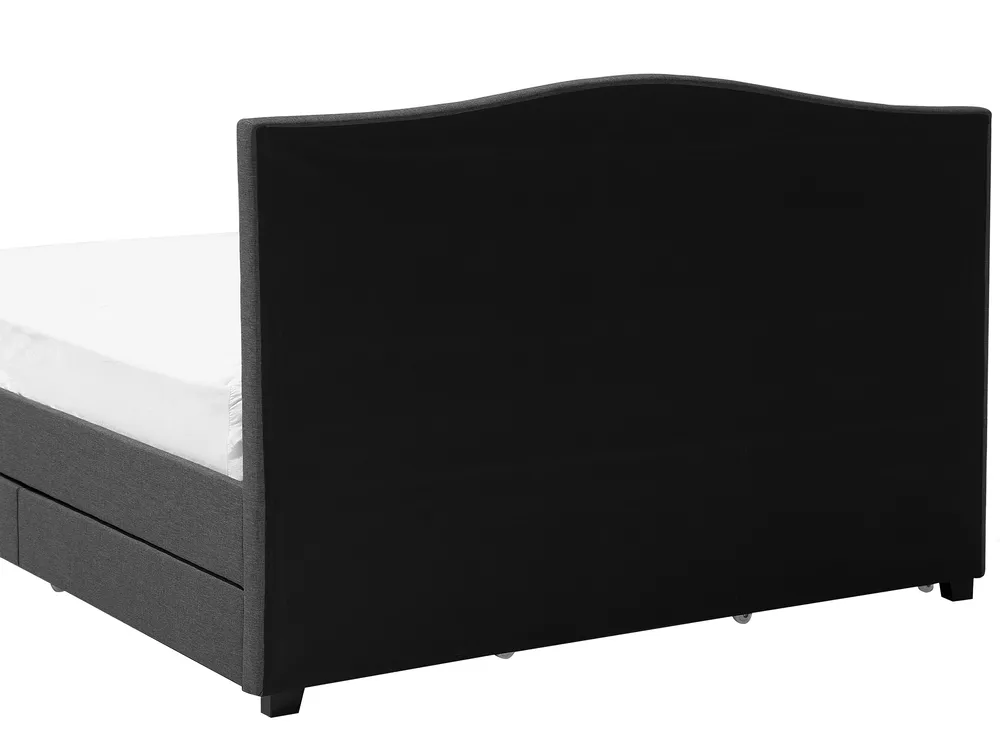 Bett mit Schubladen MONTPELLIER Stoff Bunt 180 x 200 cm LED_709598