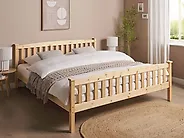 Bett mit Lattenrost Kiefernholz GIVERNY 180 x 200 cm Hellbraun_1173831