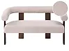 Sofa 2-Sitzer ILBRO Bouclé Dunkelbraun / Beige