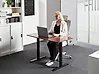 Schreibtisch elektrisch höhenverstellbar TAVARES 120 cm x 60 cm Braun / Schwarz