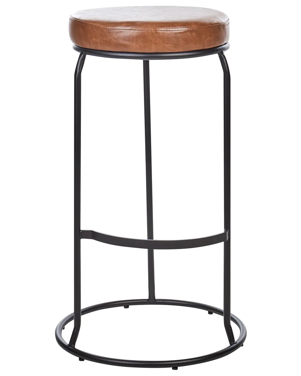 Set mit 2 Barhockern MILROY Kunstleder Braun_913984