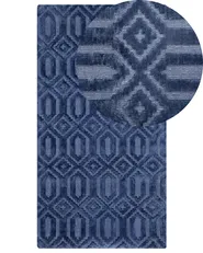 Teppich ADATEPE Marineblau 80 x 150 cm Viskose_750648
