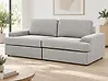 Sofa 3-Sitzer ALLA Stoff Hellgrau