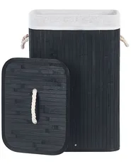 Wäschekorb KOMARI Bambus Schwarz 72 L_849010