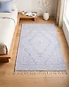 Teppich ANSAR Blau 80 x 150 cm Baumwolle
