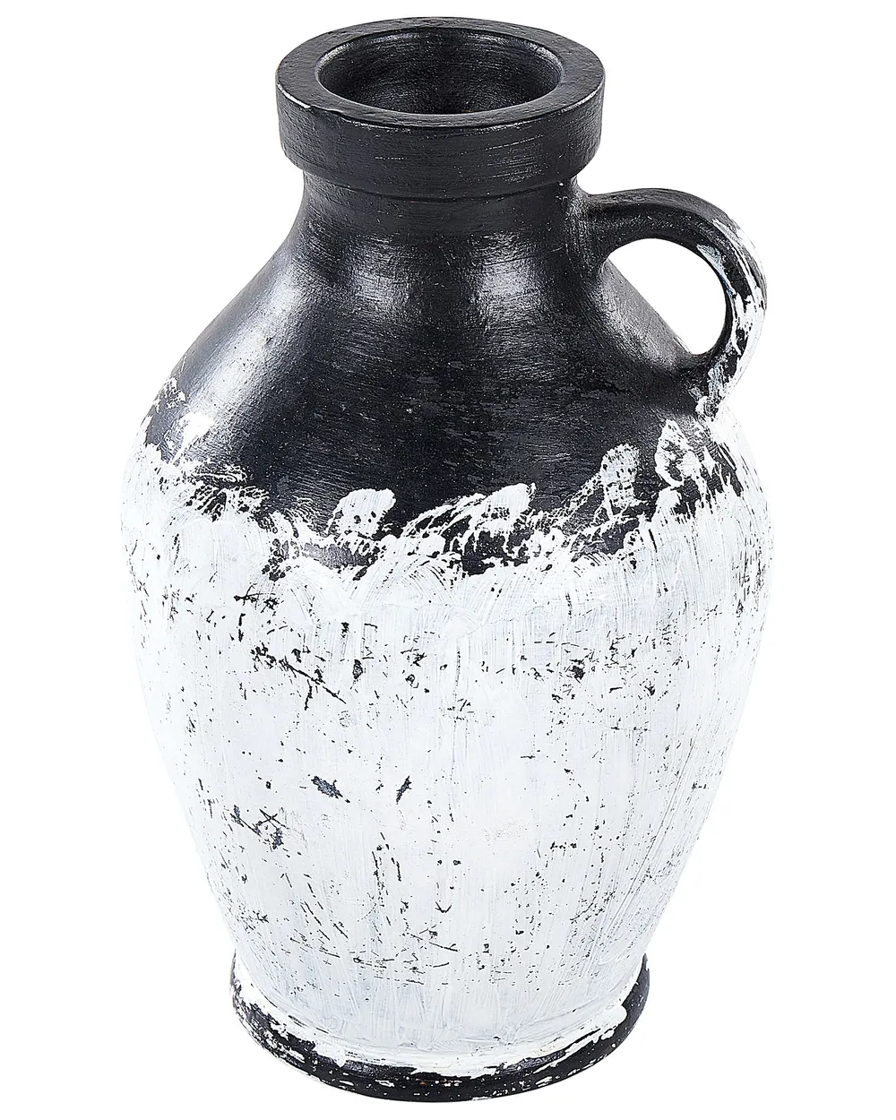 Dekovase MASSALIA 33 cm Keramik Weiß