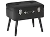 Hocker mit Stauraum MALLARD Samtstoff Schwarz