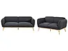 Sofa Set 5-Sitzer LJUNG Stoff Schwarz