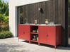 Outdoor-Küche 3er Set mit Spüle VILAMA Rot Metall