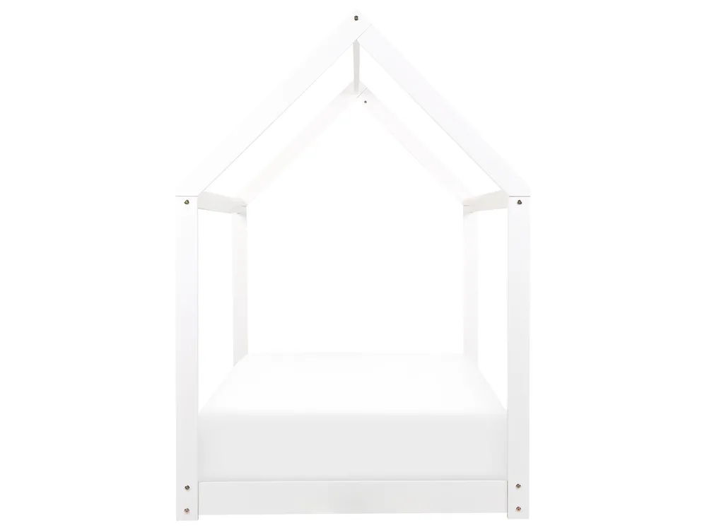 Kids Bed House Pine Wood TOSSE 90 x 200 cm (EU Single) White_864005