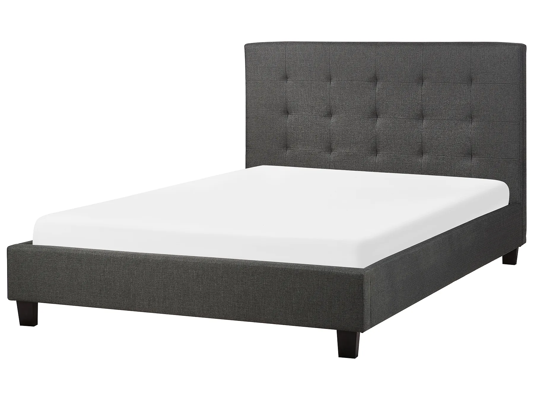 Bed Fabric LA ROCHELLE 140 x 200 cm (EU Double) Dark Grey_742085