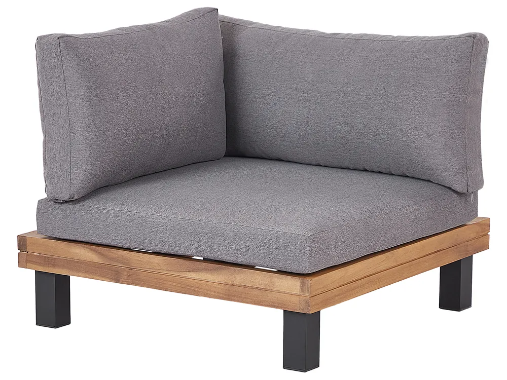 Garten Ecksofa mit Tisch 5-Sitzer FRAZZANO modular zertifiziertes Akazienholz Grau_932981
