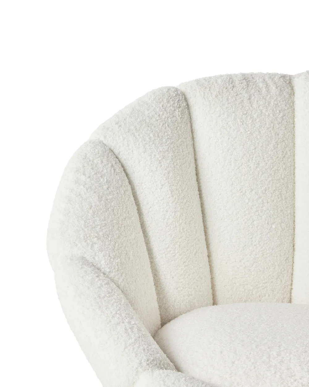 Schreibtischstuhl ANNABELLE Bouclé Weiß_949935
