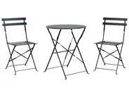 Bistro Set klappbar FIORI Metall Schwarz_879130