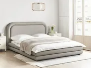 Bett mit Lattenrost Kunstleinen LAVARDENS 160 x 200 cm Taupe_970933