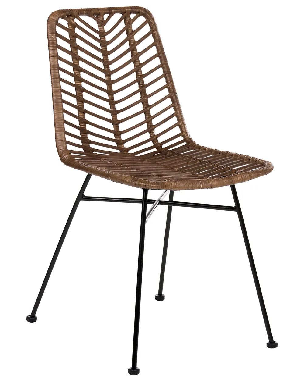 Esszimmerstuhl 2er Set DILLEY Rattan Braun_1072216