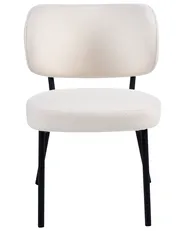 Set of 2 Dining Chairs WONDER Boucle Off-White_1058416