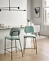 Set mit 2 Barstühlen DUETTE Stoff Hellblau