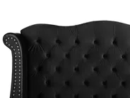 Bett mit Lattenrost Samtstoff AYETTE 180 x 200 cm Schwarz_764943