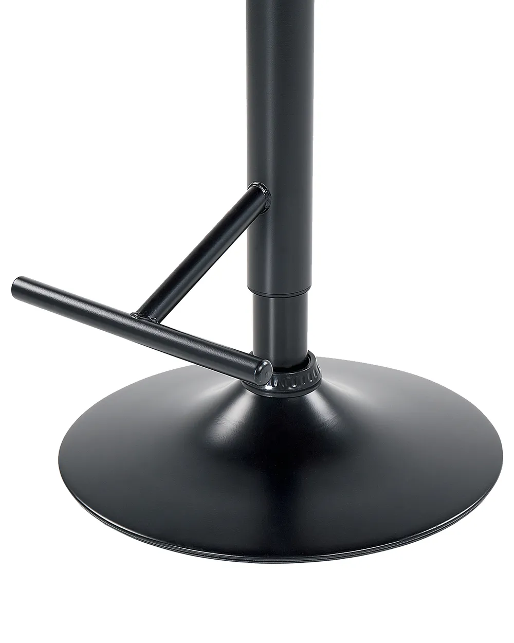 Set of 2 Bar Chairs PETERSBURG Swivel Faux Leather Black_953027