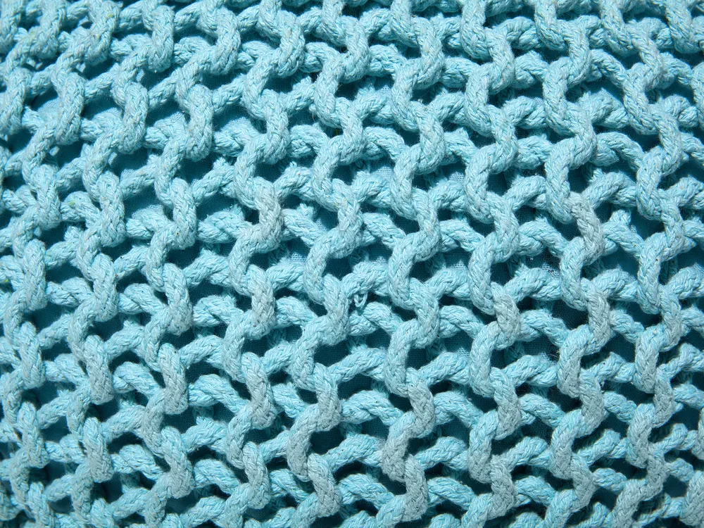 Pouf CONRAD Baumwolle Hellblau_813945