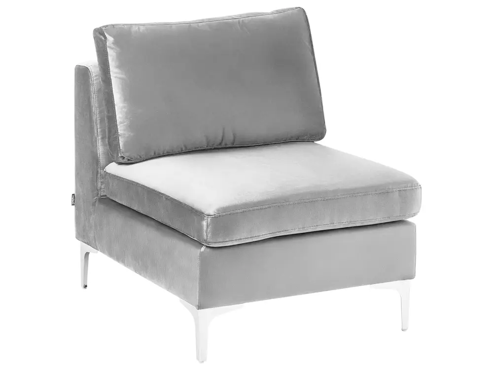 Modular Corner Sofa 4 Seater EVJA Velvet Grey Right Hand_789012