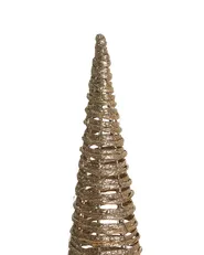 Weihnachtsdekoration 3er Set LED TUELSO 60/80/100 cm Weihnachtsbaum Gold_1025067