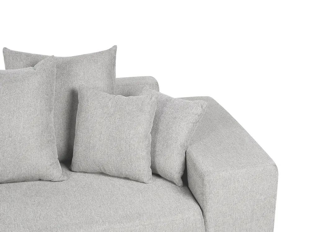 Corner Sofa Bed 3 Seater LUSPA with Storage Fabric Light Grey Right Hand_901013