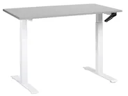 Schreibtisch manuell höhenverstellbar DESTINES 120 cm 72 cm Grau / Weiß_898786