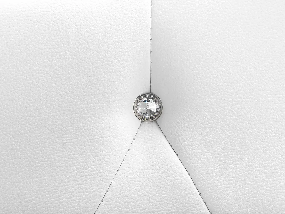 Bed Faux Leather METZ 140 x 200 cm (EU Double) White_676797