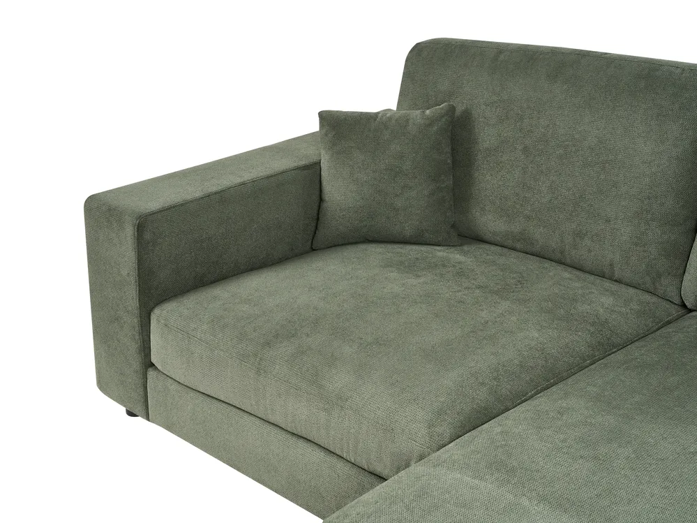 Ecksofa 3-Sitzer LOFOTEN Stoff Grün linksseitig_1099064