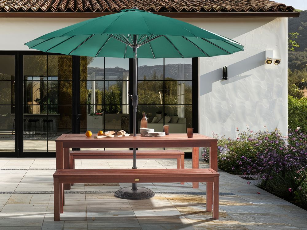 Garden Bench TUSCANIA 160 cm Eucalyptus Wood Dark Brown
