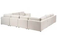 Modular U-Shape Sofa 8 Seater KIVVIK Boucle Off-White_1045867