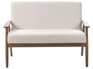 Living Room Set 6 Seater ESRUM Fabric Dark Brown/ Beige_1015837