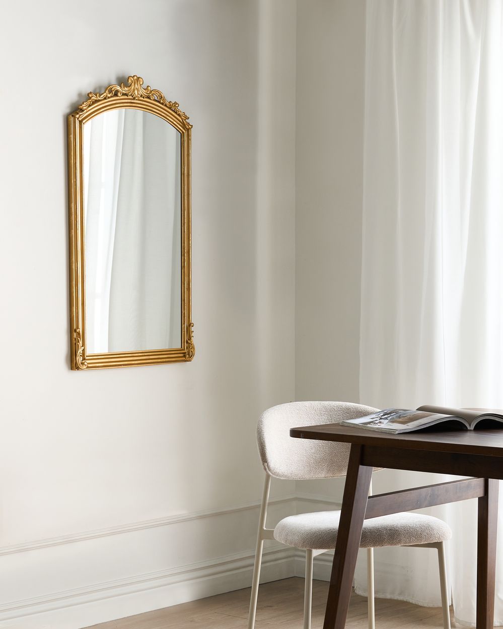 Wandspiegel GORGES 55 cm 96 cm Metaal Goud