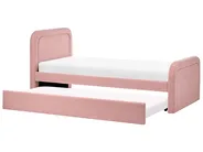 Ausziehbett Bouclé RAYSSAC 90 x 200 cm Rosa_1081108