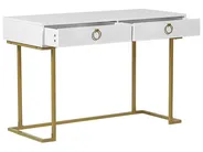 Konsolentisch WESTPORT 115 cm 50 cm mit Schubladen Weiß / Gold_845196