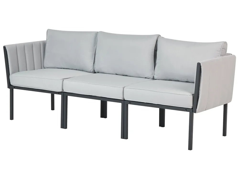 Lounge Set mit Tisch 5-Sitzer SKALA Metall Hellgrau_934641