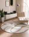 Rug HARTZ Beige/ White ø 160 cm