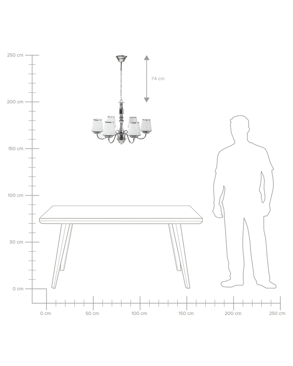 Chandelier BRADANO Metal Silver_709359