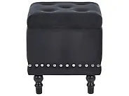 Storage Pouffe LORETTO Velvet Black_1186081