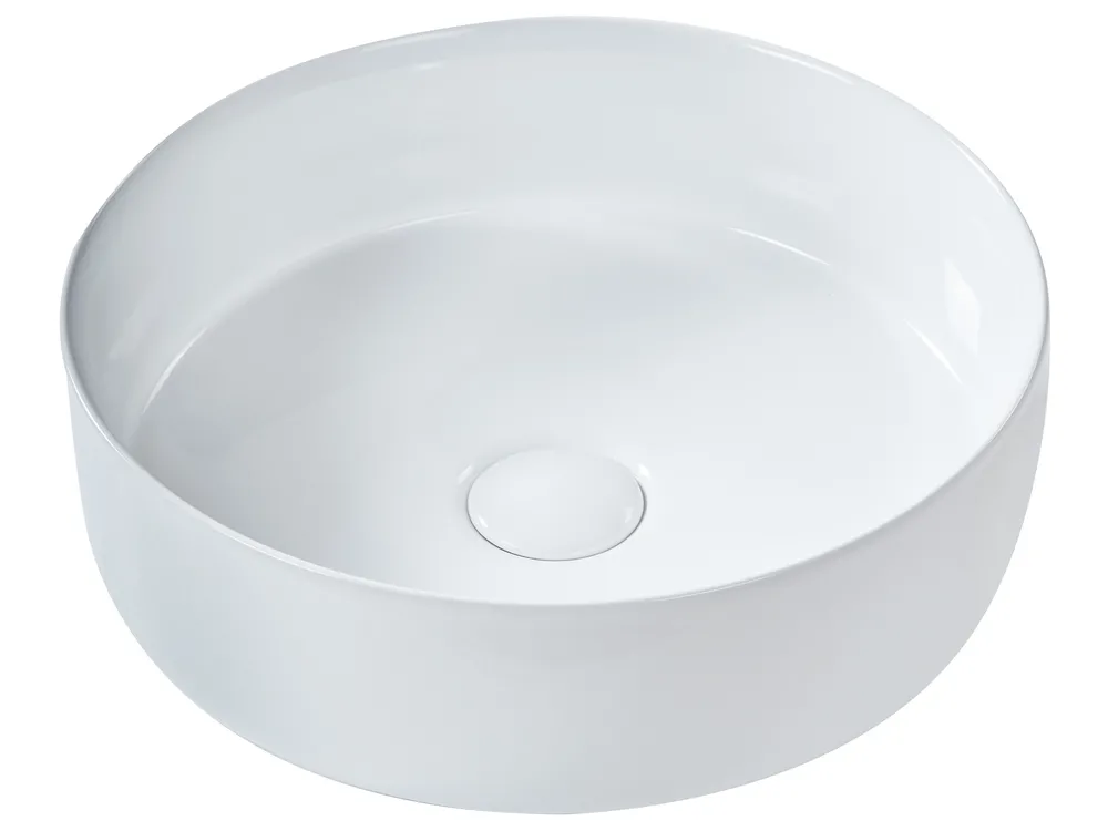 Aufsatzwaschbecken CALIG ⌀ 36 cm Keramik Weiß
