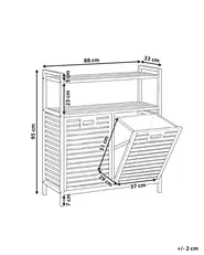 Uitklapbare wasmandkast CEJAR 88 cm Bamboe Lichtbruin_1144749