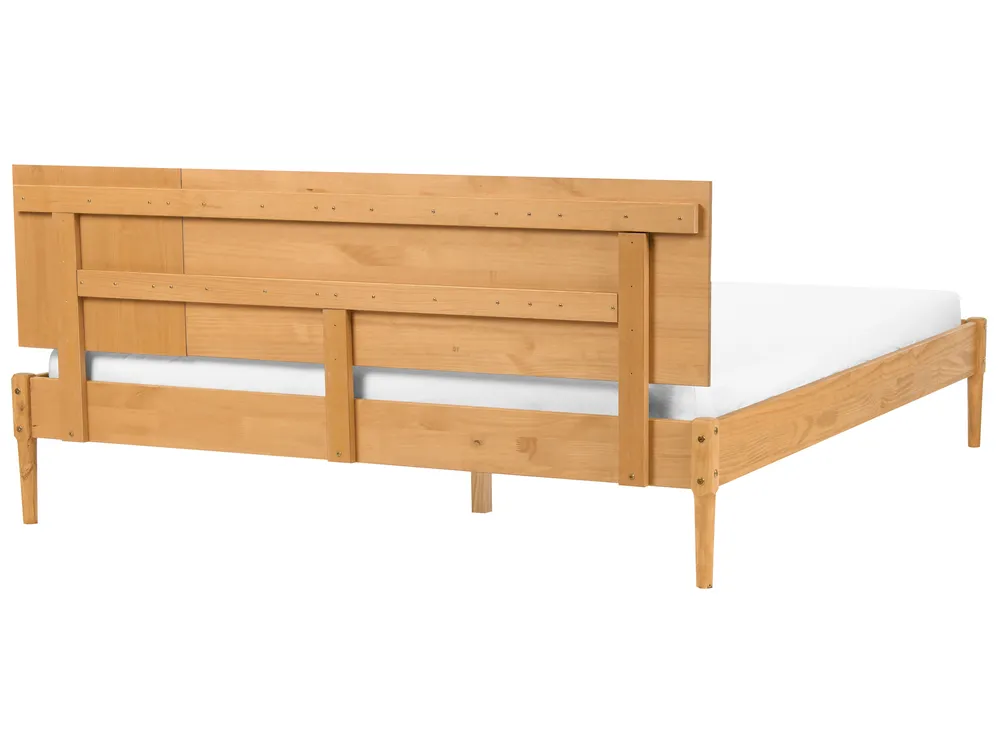 Bed Pine Wood FLAVIGNAC 180 x 200 cm (EU Super King) Light Brown_1118438