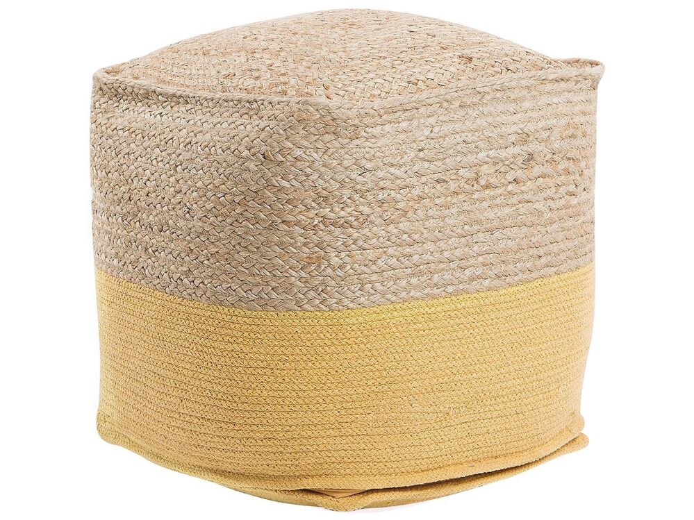 Poef KIRAMA Jute Geel