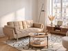 Schlafsofa 3-Sitzer ASBY Stoff Hellbraun