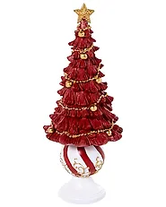 Set van 3 kerstdecoraties HITIS 32/32/40 cm Kerstboom Rood/wit_1175563