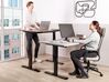 Schreibtisch manuell höhenverstellbar DESTINES 120 cm 72 cm Braun / Schwarz